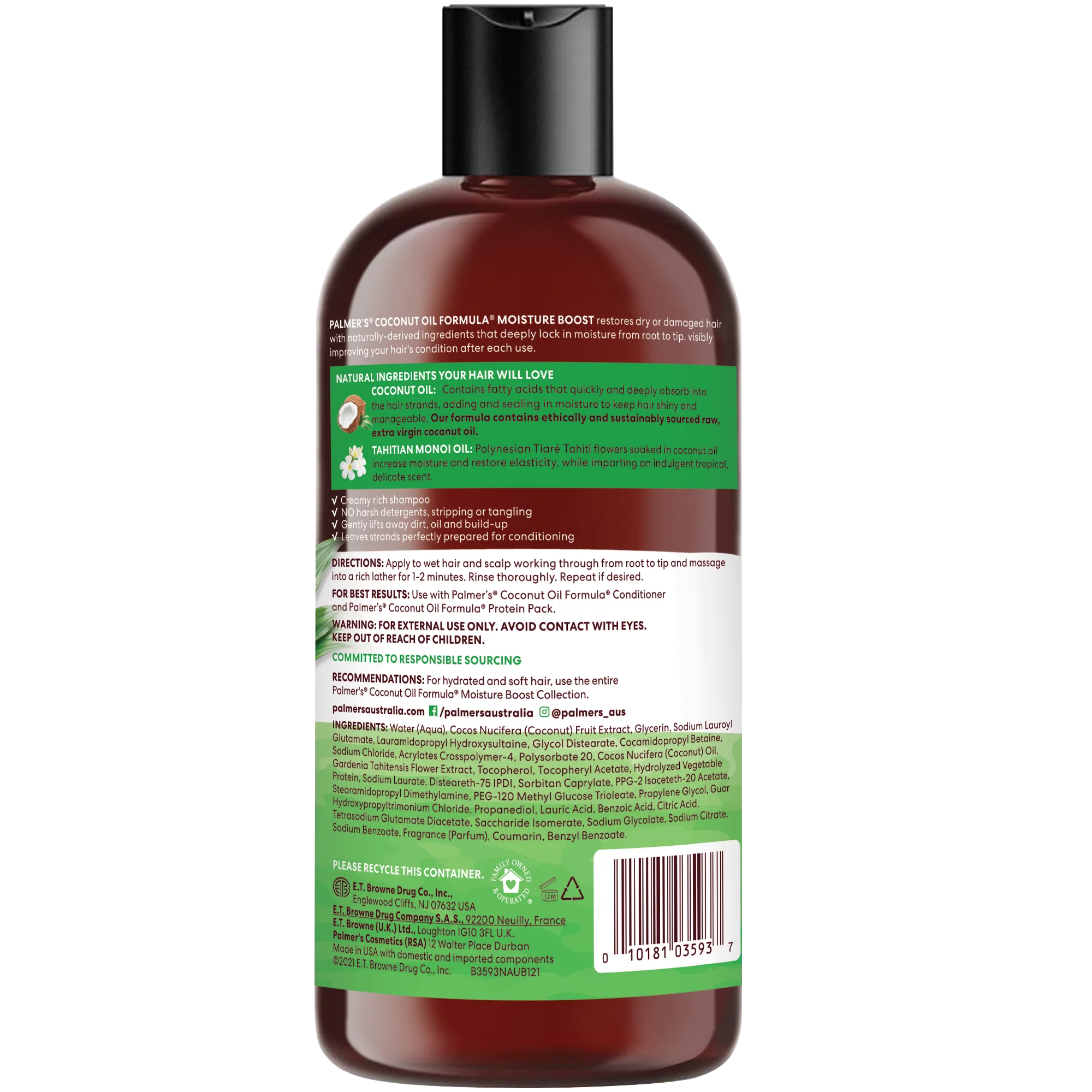 Palmer's Coconut Oil Moisture Boost Shampoo 473ml - Image 3