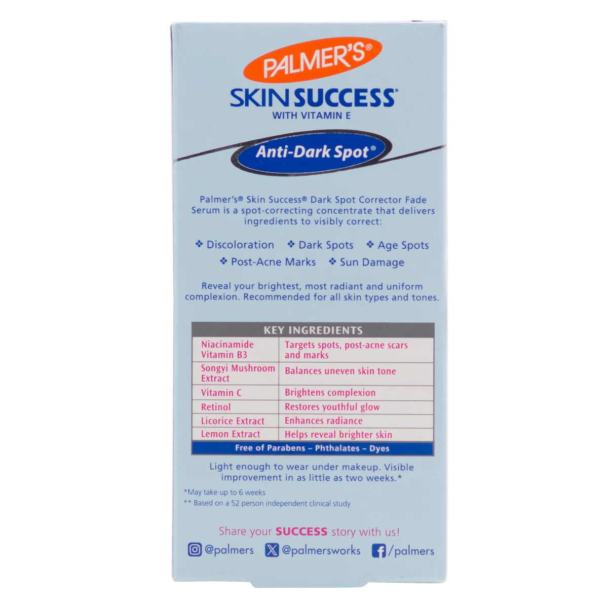 Palmer's Skin Success Dark Spot Corrector Fade Serum 30ml - Image 6