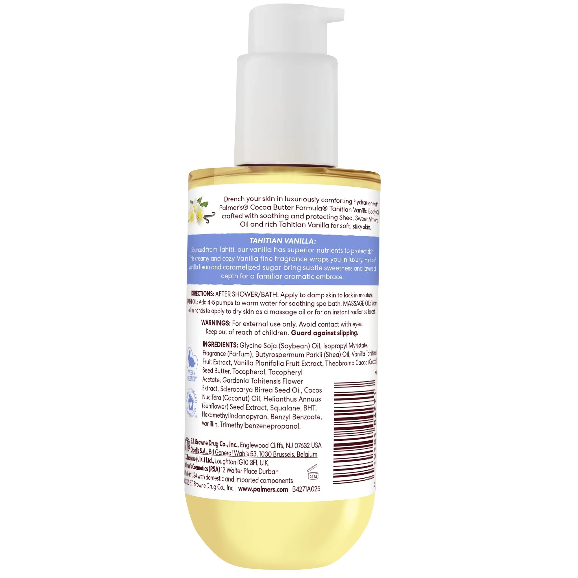 Palmer's Tahitian Vanilla Moisture Drench Body Oil 192ml - Image 4